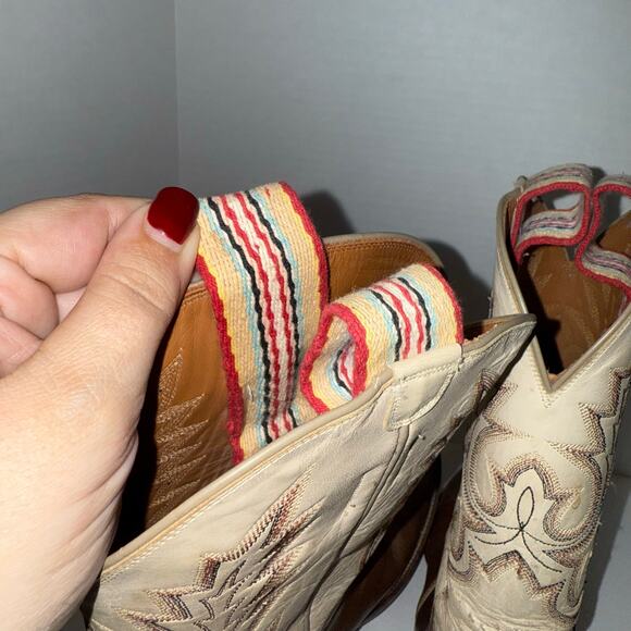 LUCCHESE 2000 two ten leather rodeo western cowboy boots 9.5 main image 8